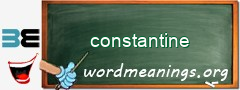 WordMeaning blackboard for constantine